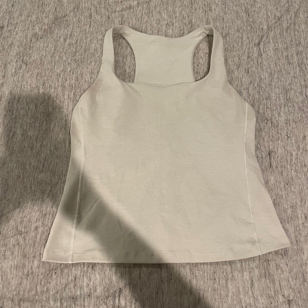 Athleta Cream Softluxe Built-In Bra Tank in Cream - Picture 7 of 14